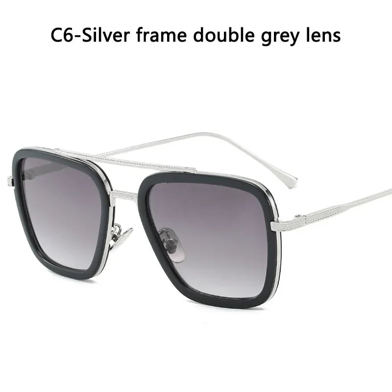 Hot sale 🎁Stark Sunglasses – Fashion Square Driving Glasses for Men & Women, Unisex Metal Frame