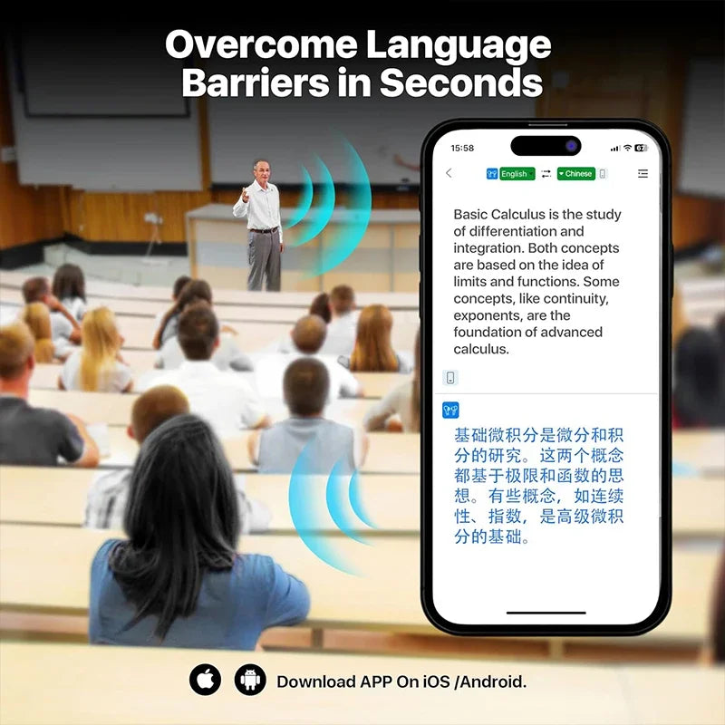 3-in-1 Translator Earbuds – Real-Time Translation in 144 Languages & Accents for Travel and Business