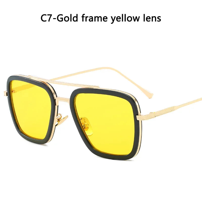 Hot sale 🎁Stark Sunglasses – Fashion Square Driving Glasses for Men & Women, Unisex Metal Frame