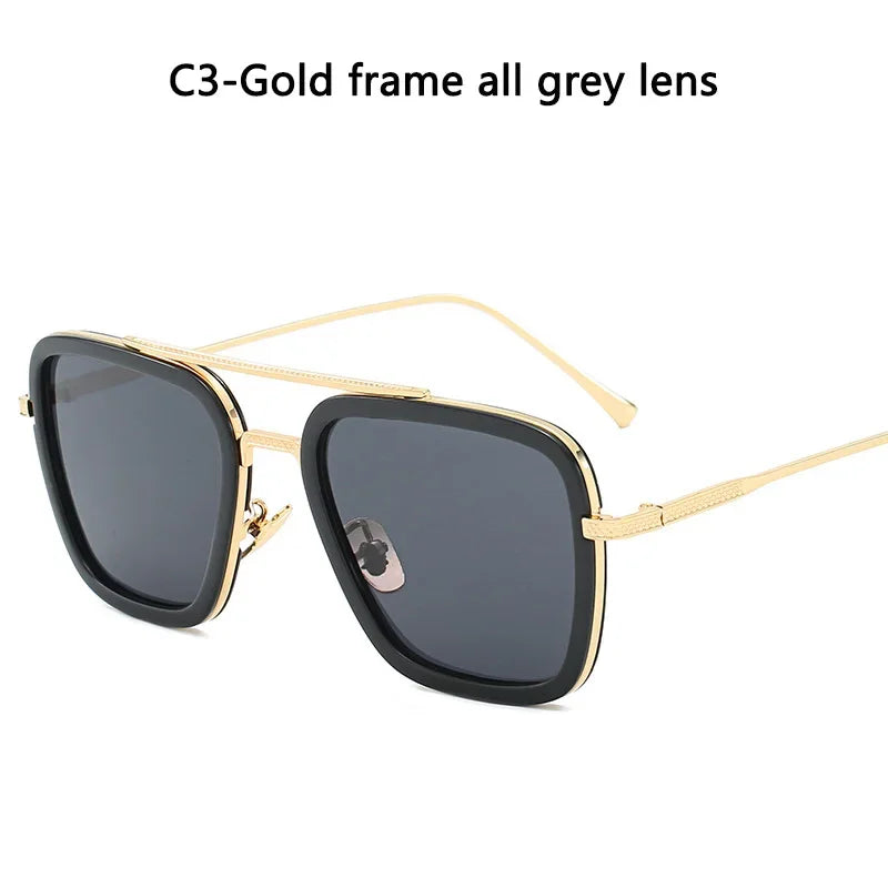 Hot sale 🎁Stark Sunglasses – Fashion Square Driving Glasses for Men & Women, Unisex Metal Frame