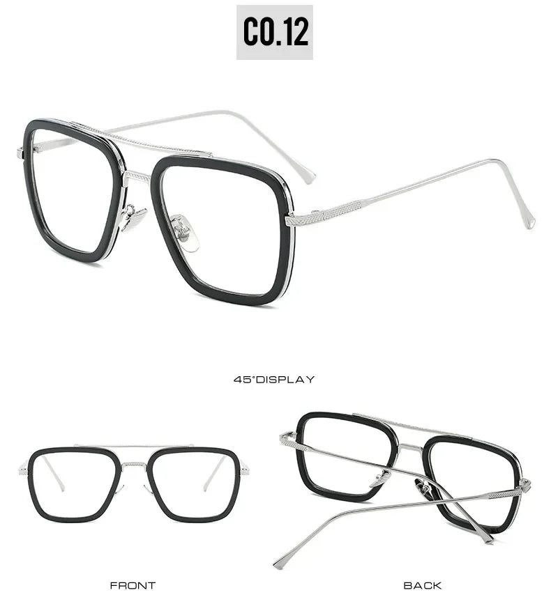 Hot sale 🎁Stark Sunglasses – Fashion Square Driving Glasses for Men & Women, Unisex Metal Frame