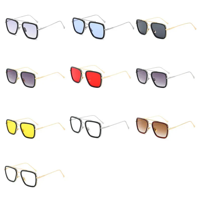 Hot sale 🎁Stark Sunglasses – Fashion Square Driving Glasses for Men & Women, Unisex Metal Frame