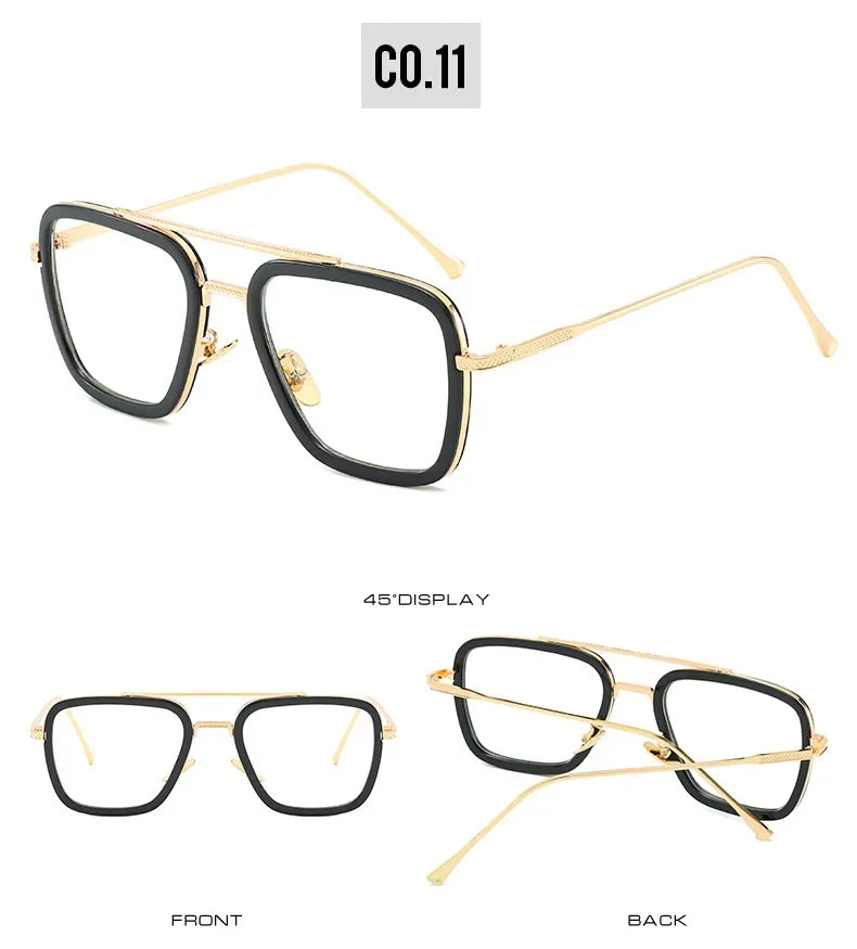 Hot sale 🎁Stark Sunglasses – Fashion Square Driving Glasses for Men & Women, Unisex Metal Frame