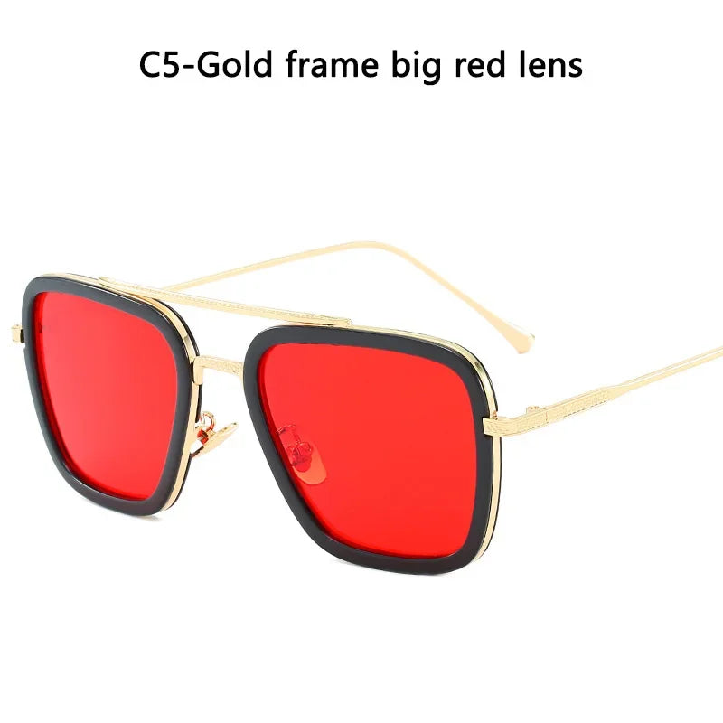 Hot sale 🎁Stark Sunglasses – Fashion Square Driving Glasses for Men & Women, Unisex Metal Frame