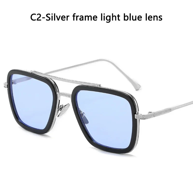 Hot sale 🎁Stark Sunglasses – Fashion Square Driving Glasses for Men & Women, Unisex Metal Frame