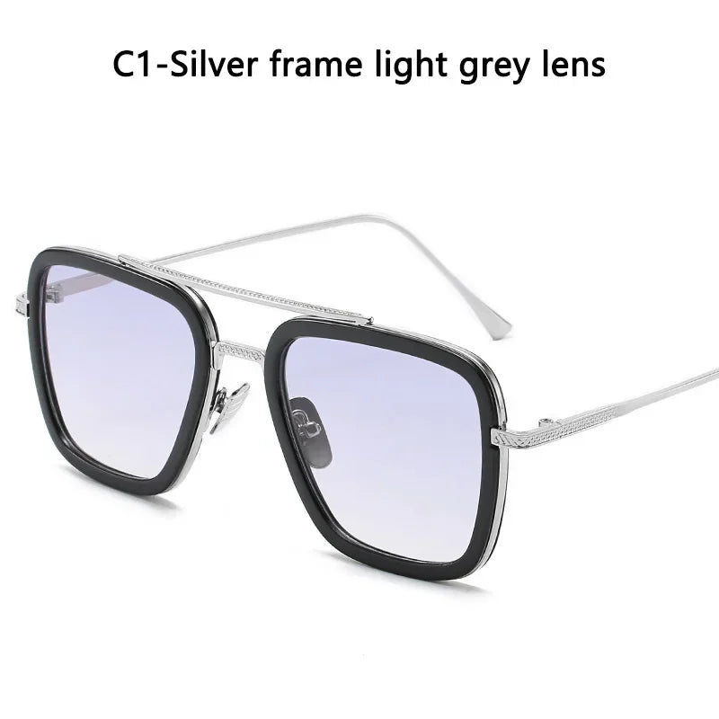 Hot sale 🎁Stark Sunglasses – Fashion Square Driving Glasses for Men & Women, Unisex Metal Frame