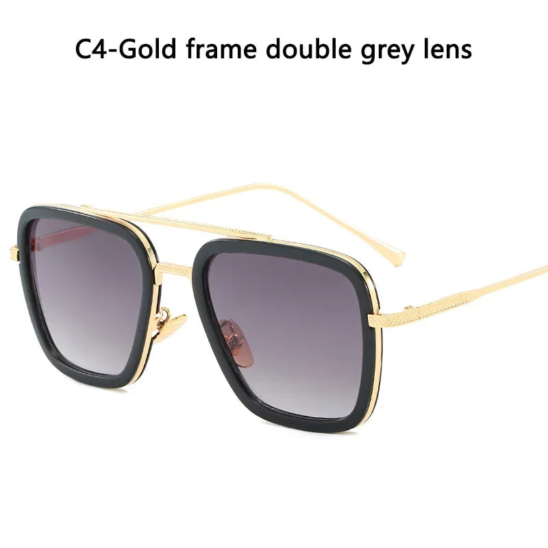 Hot sale 🎁Stark Sunglasses – Fashion Square Driving Glasses for Men & Women, Unisex Metal Frame