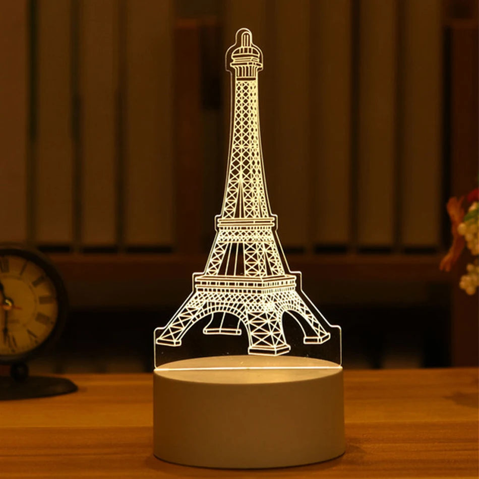 Gift🎁 3D Acrylic Lamp – Neon Sign Light, Xmas Christmas Home & Bedroom Decor, Birthday Gift