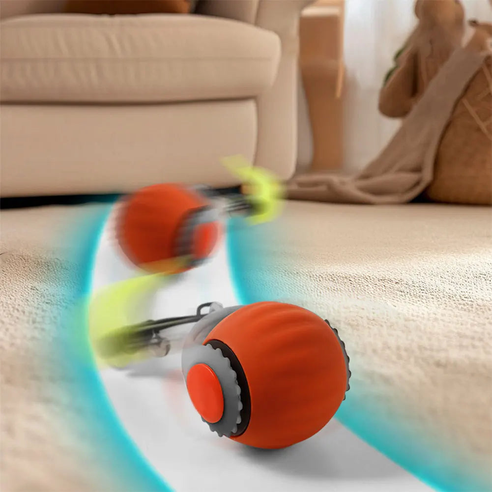 Interactive Cat Toy Ball – Automatic Rolling with Faux Tail, USB Rechargeable