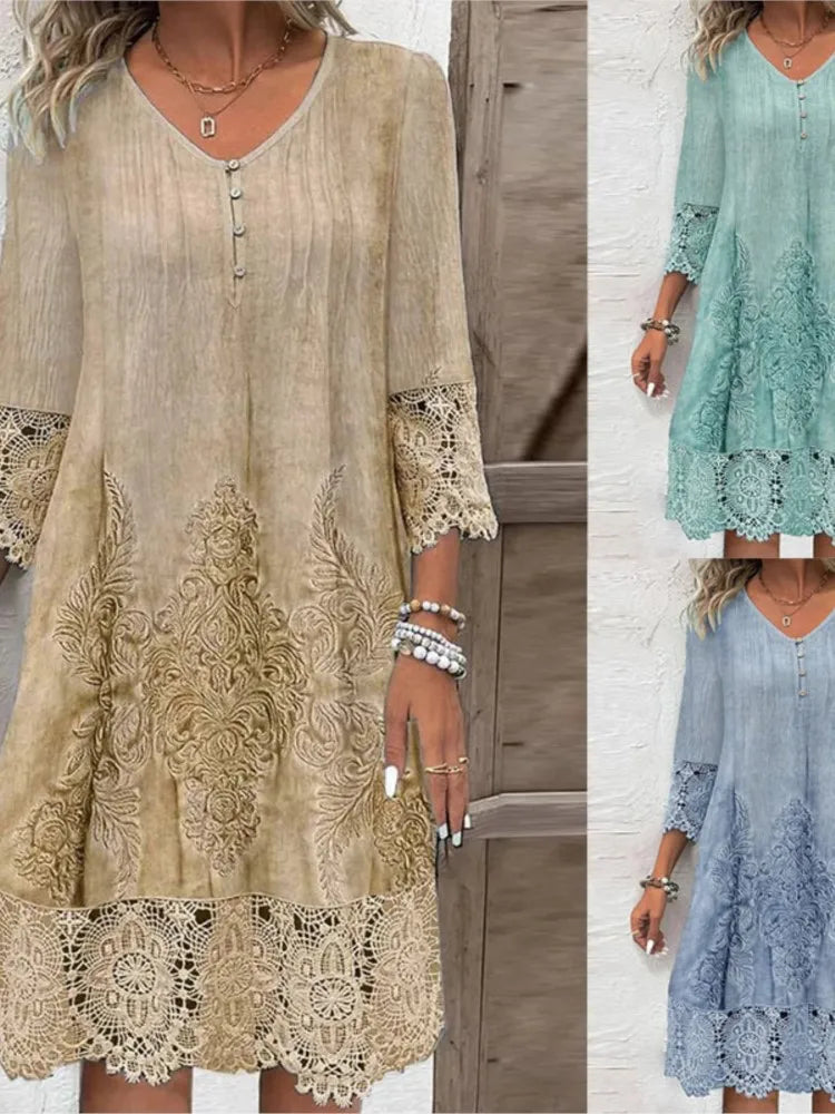 Sexy lace midi dress with cut-outs – Spring & Summer