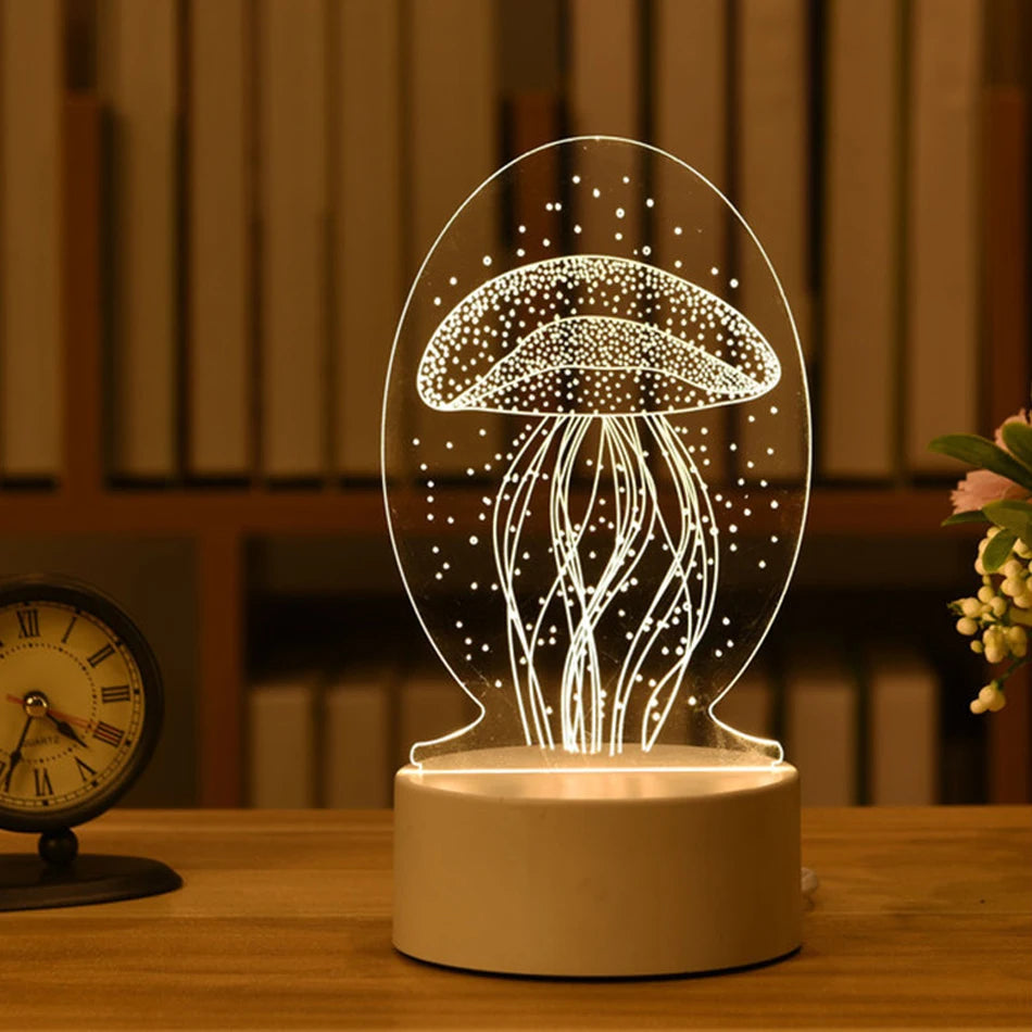 Gift🎁 3D Acrylic Lamp – Neon Sign Light, Xmas Christmas Home & Bedroom Decor, Birthday Gift