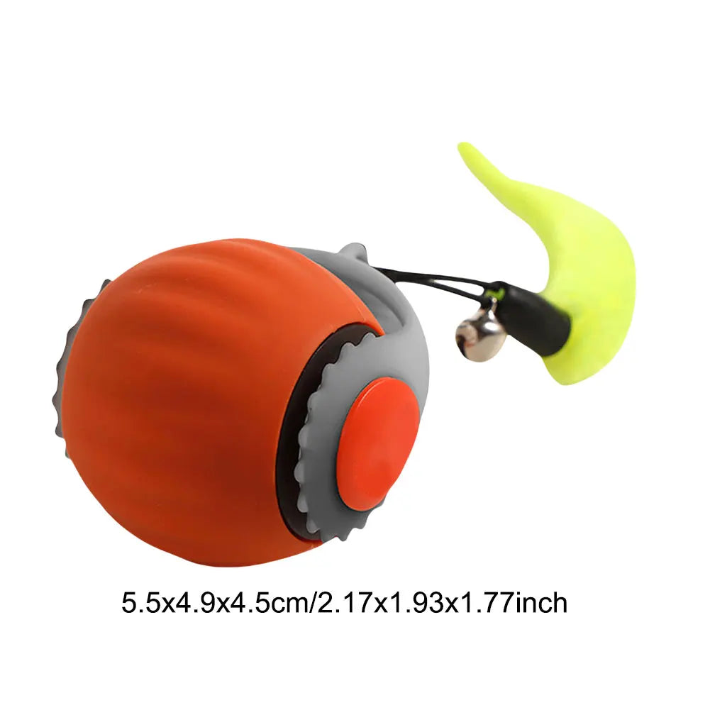 Interactive Cat Toy Ball – Automatic Rolling with Faux Tail, USB Rechargeable