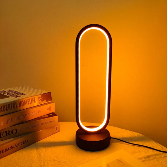1PC Lamp Bedroom Ring Lamp – Living Room Three Color Dimming Bedside Lamp LED Night Light
