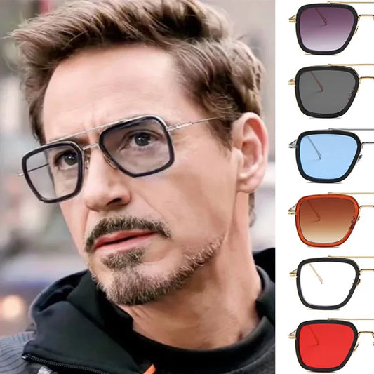 Hot sale 🎁Stark Sunglasses – Fashion Square Driving Glasses for Men & Women, Unisex Metal Frame