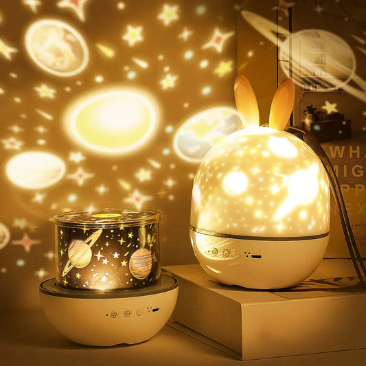 Rabbit Fairy Projection Night Light – Multi-Scene LED Projector for Kids & Bedroom Decor