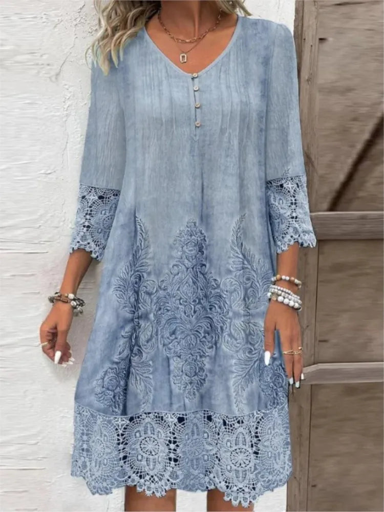 Sexy lace midi dress with cut-outs – Spring & Summer