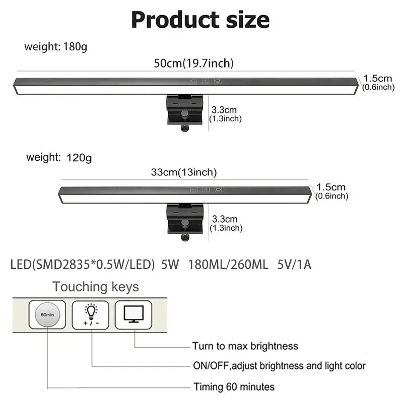 LED Computer Monitor Light Bar For Learning/Reading/Work Eye Protection Lamp