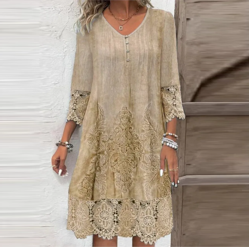 Sexy lace midi dress with cut-outs – Spring & Summer